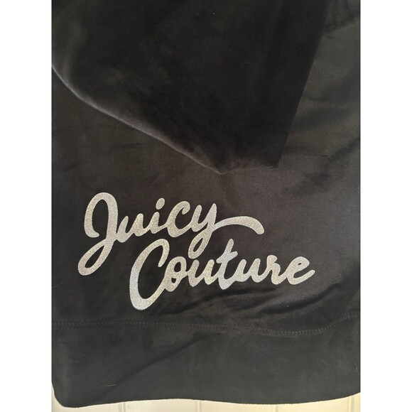 Juicy Couture Velour Tracksuit Track Jacket Black Size Medium NWT New Design - Picture 4 of 5